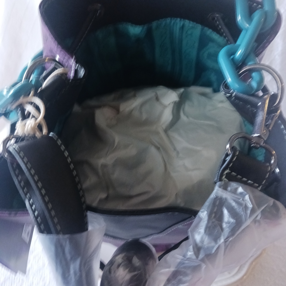 Disney Parks × Loungefly The Haunted Mansion Wallpaper Drawstring Purse GITD - Picture 7 of 11